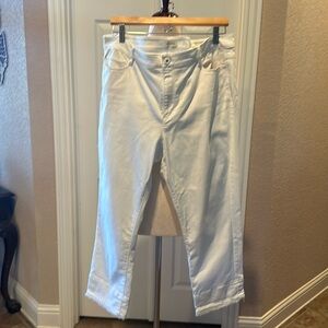 J. Jill White Denim Authentic Fit Cropped Size 18